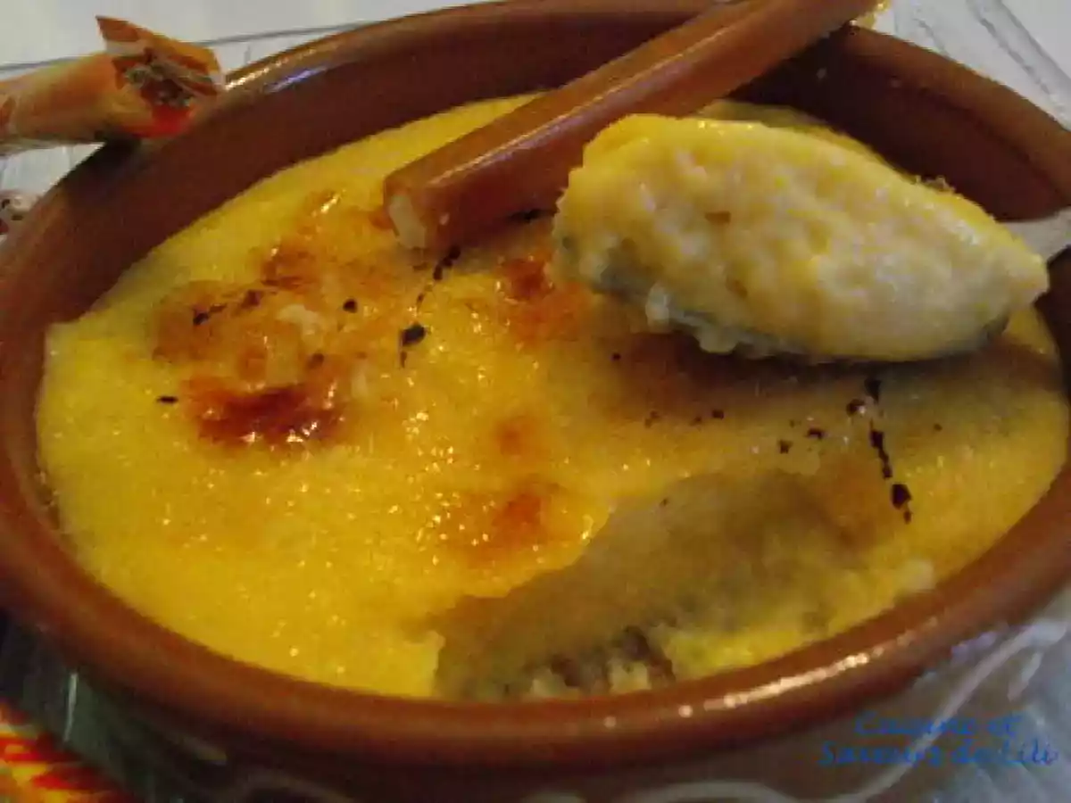 Crème au caranougat façon crème brûlée