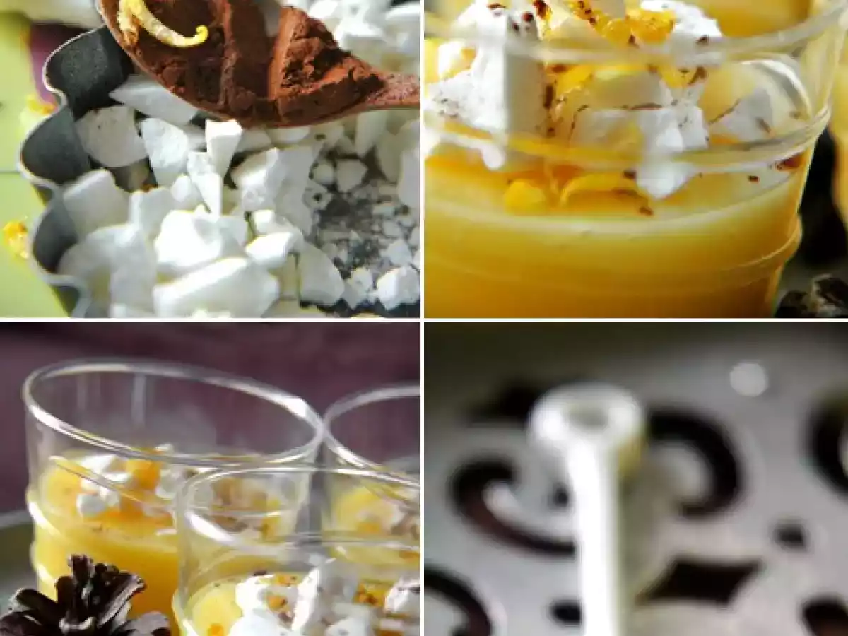 Crème aux citrons et éclats de meringue