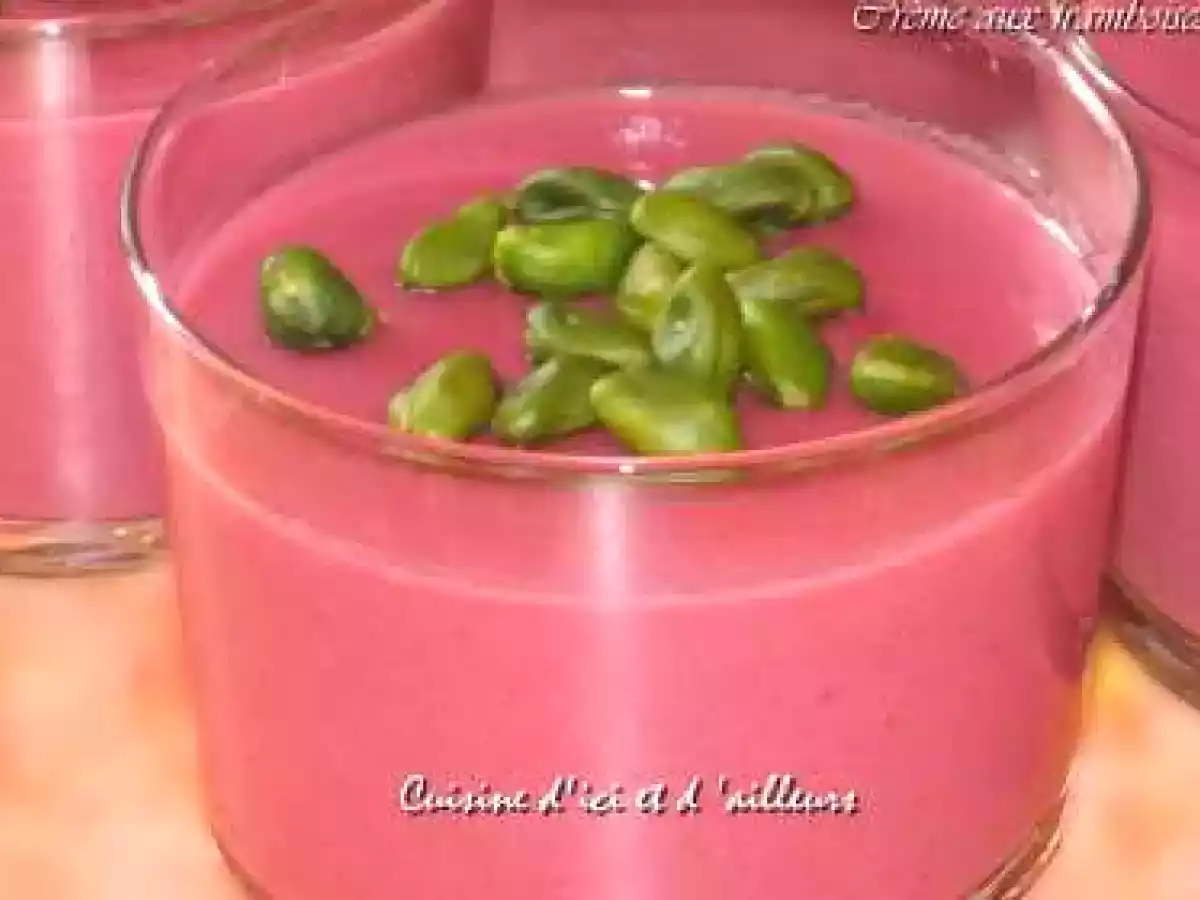 Crème aux framboises