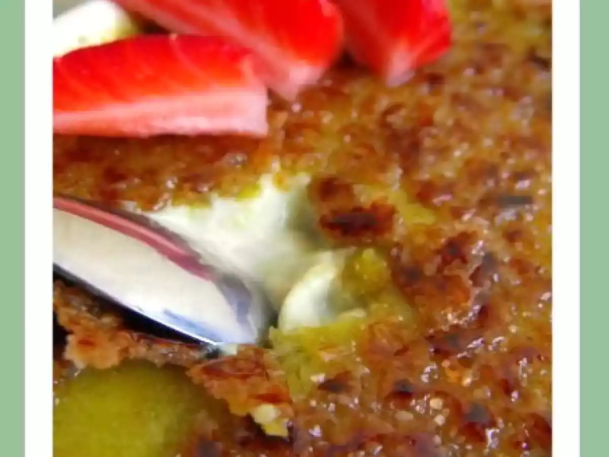 Crème brûlée à la pistache