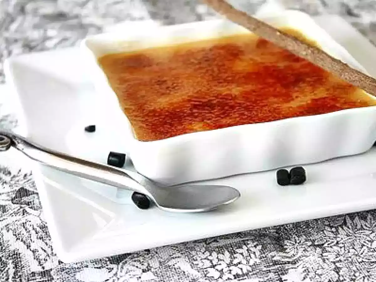Crème brulée à la réglisse sans gluten