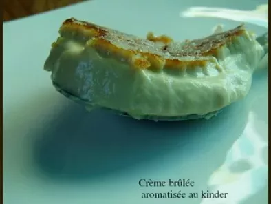 Crème brûlée aromatisée au kinder