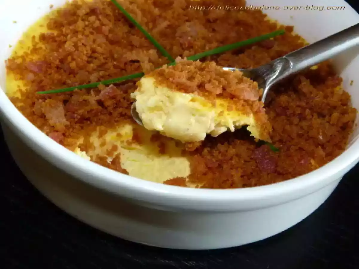 CREME BRULEE AU BEAUFORT, CRUMBLE DE LARD ET SPECULOOS