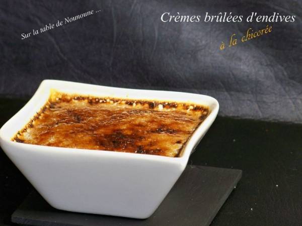 Crème brûlée d'endives à la chicorée