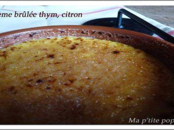 Crème brulée thym, citron