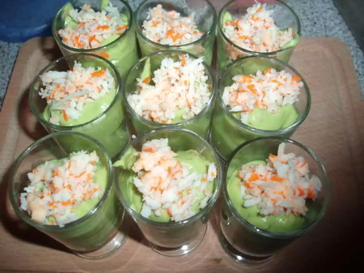 Créme d'avocat en verrines