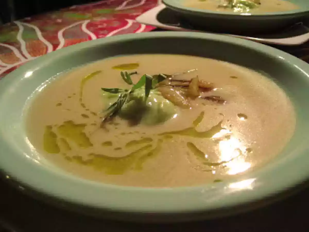 Crème d'oignon et son sorbet d'avocat - photo 2