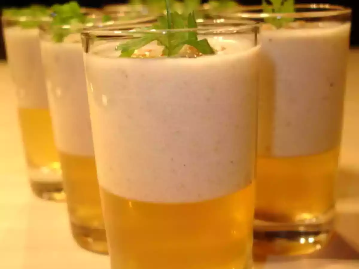 CREME DE CHAMPIGNONS A LA GELEE DE POMME