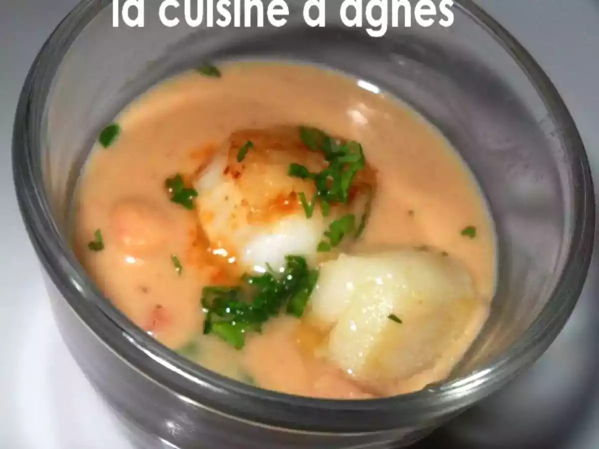 Crème de châtaignes aux noix de pétoncle