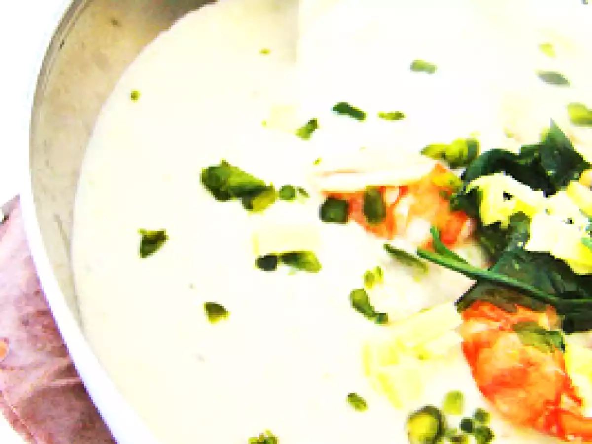 Creme de crevettes a la thai.. sur un air de coco et galanga... - photo 3