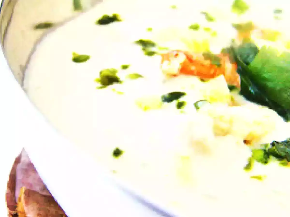 Creme de crevettes a la thai.. sur un air de coco et galanga... - photo 4