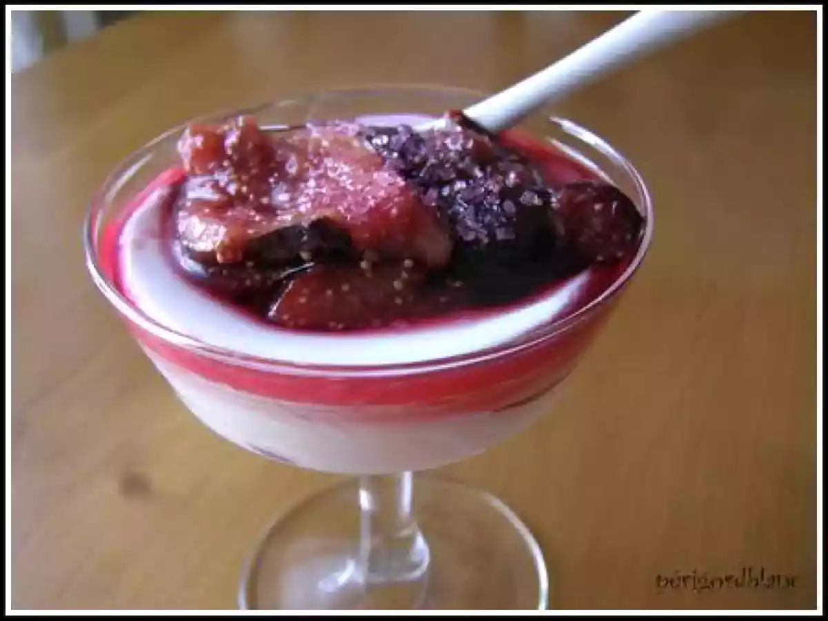 **** crème de lait de coco et figues roties ****