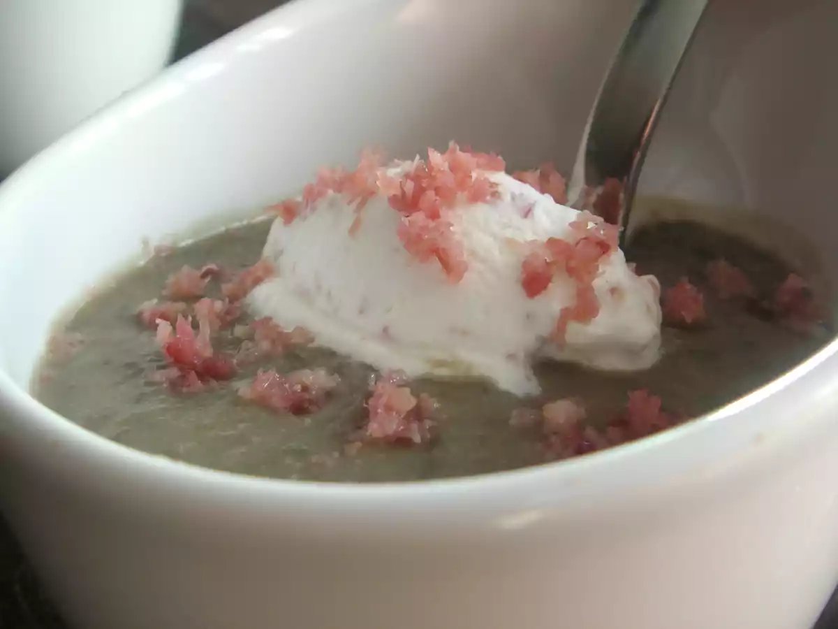 CREME DE LENTILLES ET SA CHANTILLY AU LARD