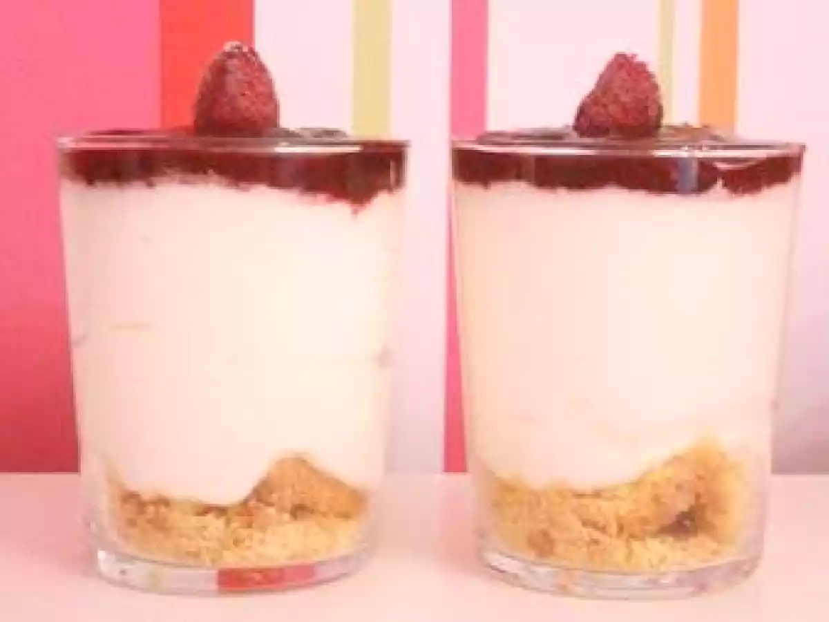 Crème de mascarpone au citron et coulis de framboises - photo 2