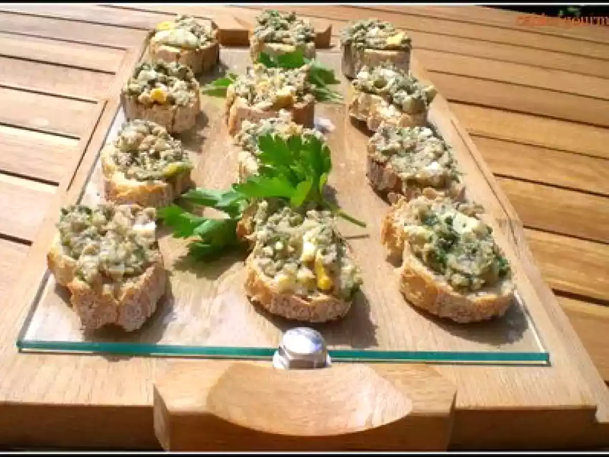 Crème de sardine au citron et cornichons