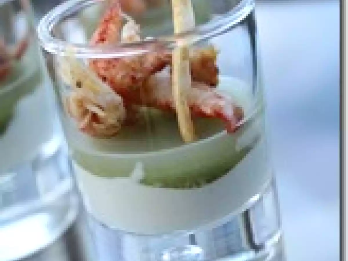 Crème de Topinambour, Gelée au Thé Vert et Queues d?Ecrevisses