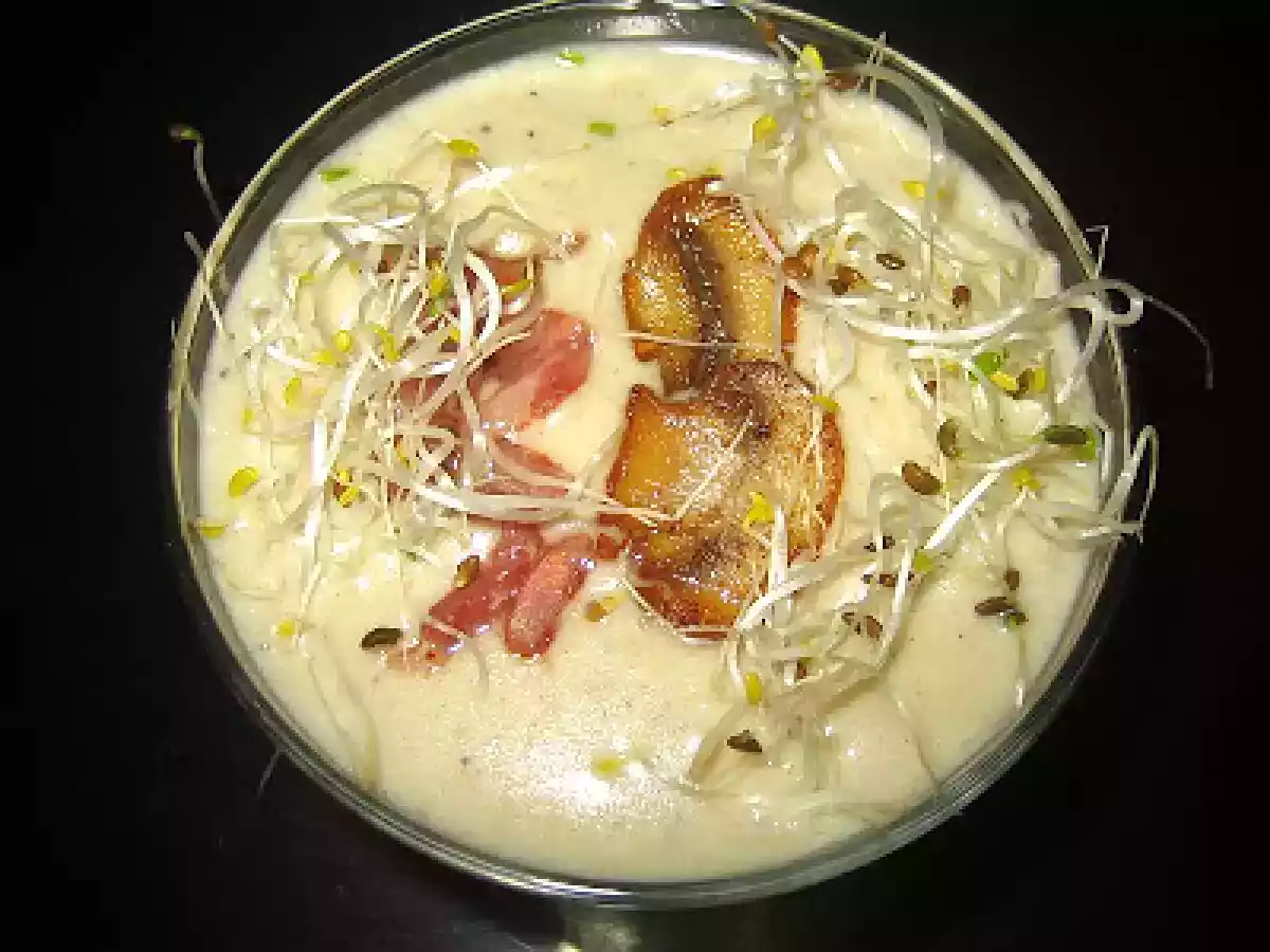 Crème de topinambours et champignons poëlés!!