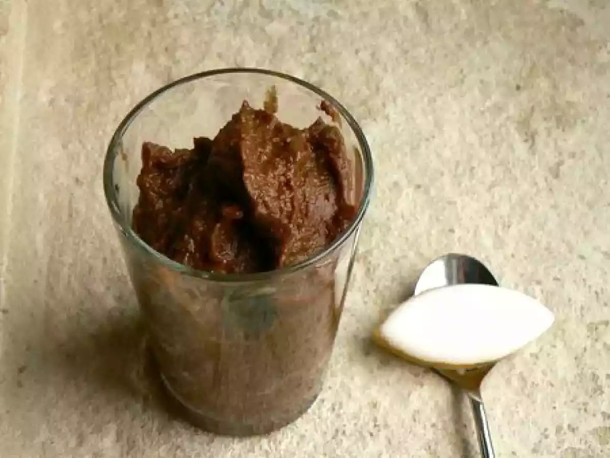 Crème dessert courge chocolat au sirop d'agave