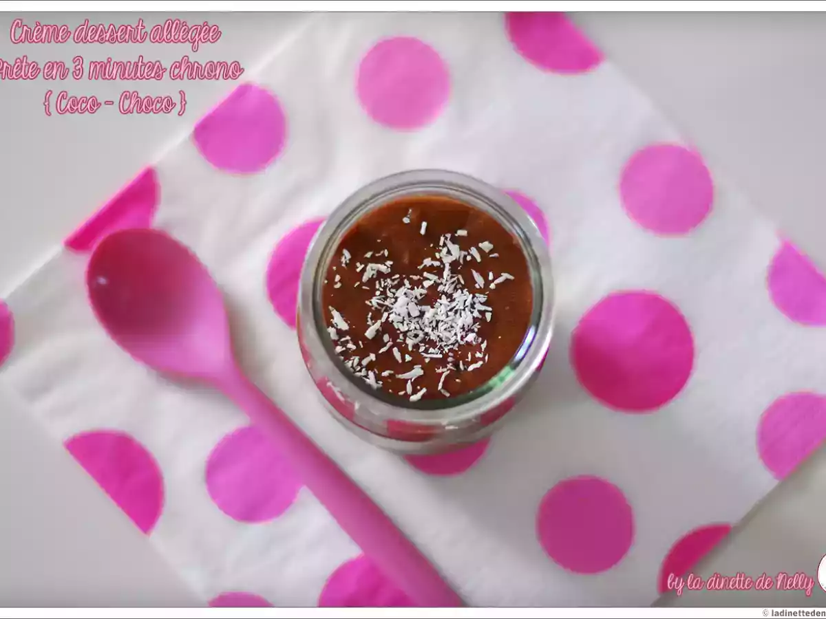 Crème dessert express light au konjac : Chocolat et Coco