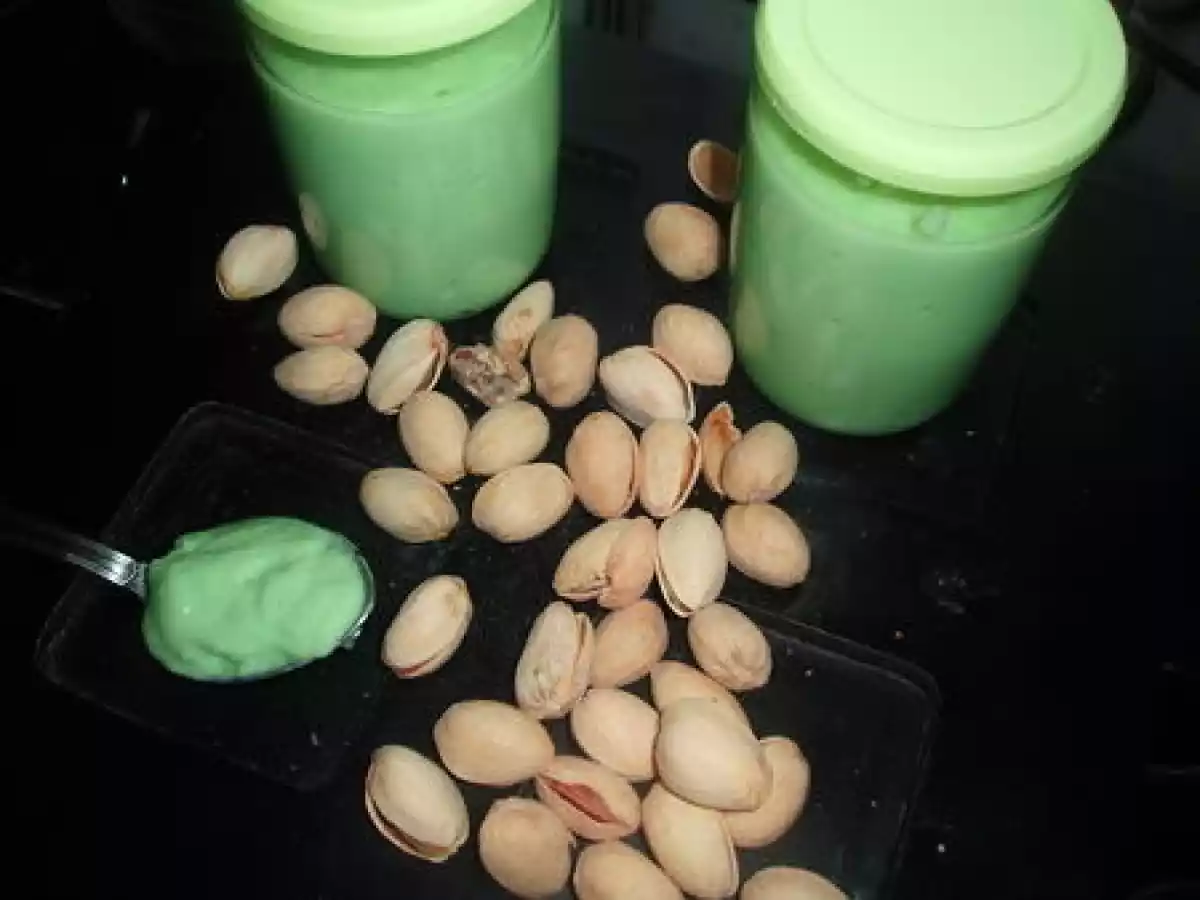 Crème dessert façon Danette à la pistache