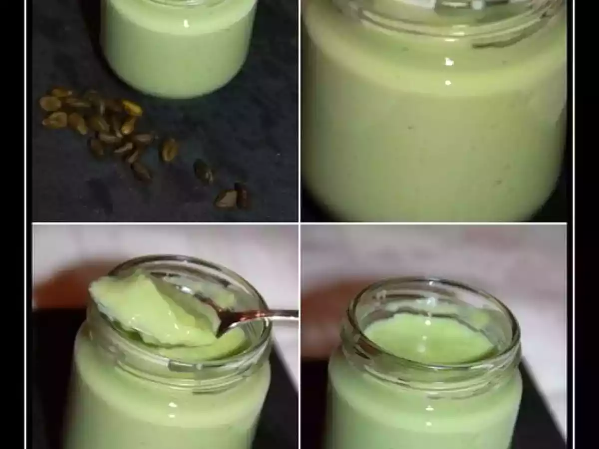 Crème façon danette à la pistache au micro-onde - photo 2