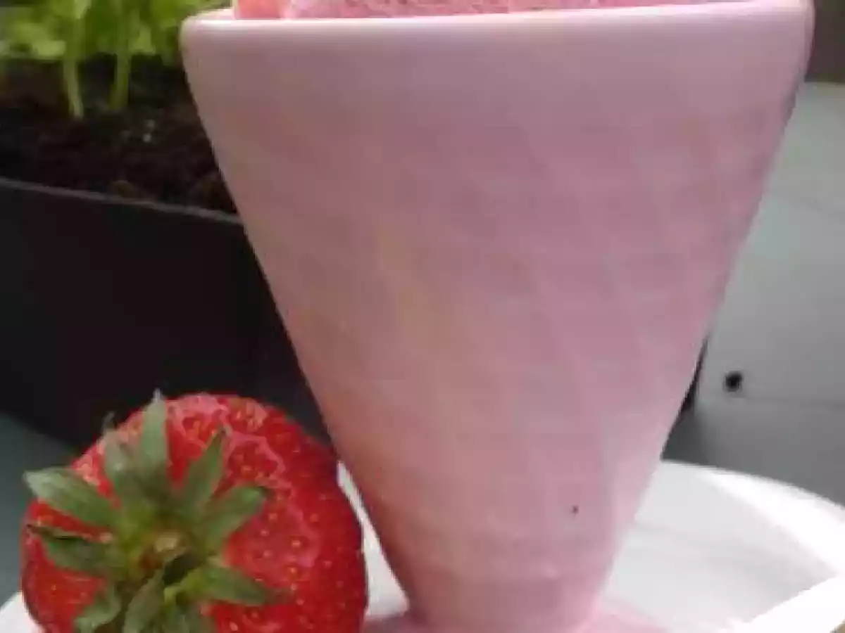 Crème glacée au lait de soja et aux fraises