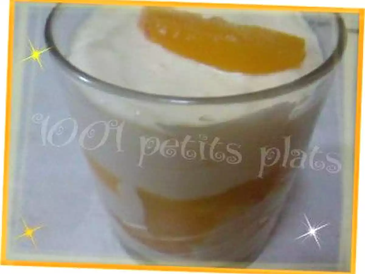 Crème mascarpone aux peches...