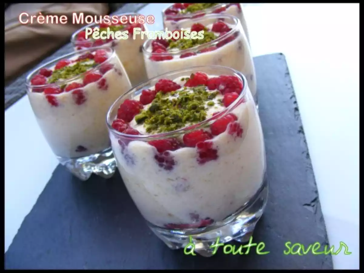 Crème Mousseuse Pêche-Framboises