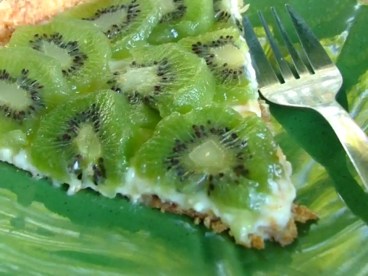 Crème pâtissière au chocolat blanc (au TM31) & tarte aux kiwis