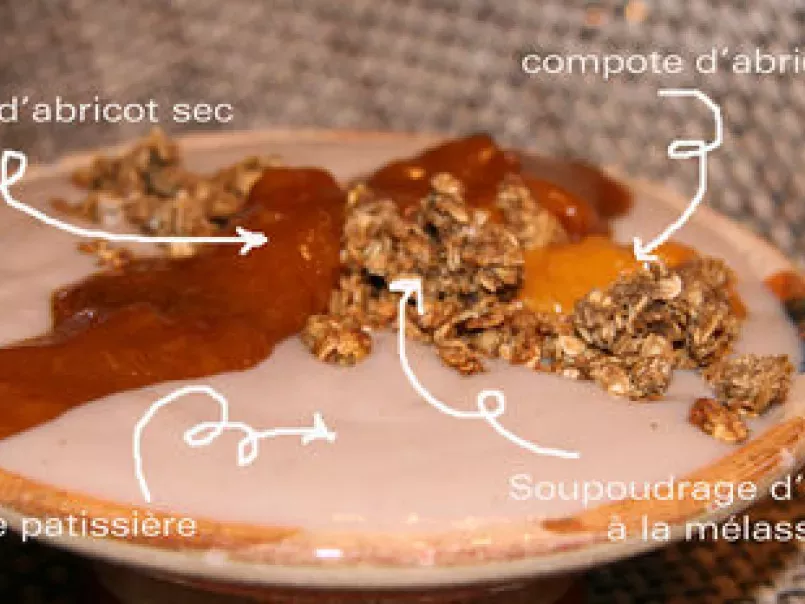 Crème patissière au lait de riz et farine de chataigne - Variations autour de l'abricot