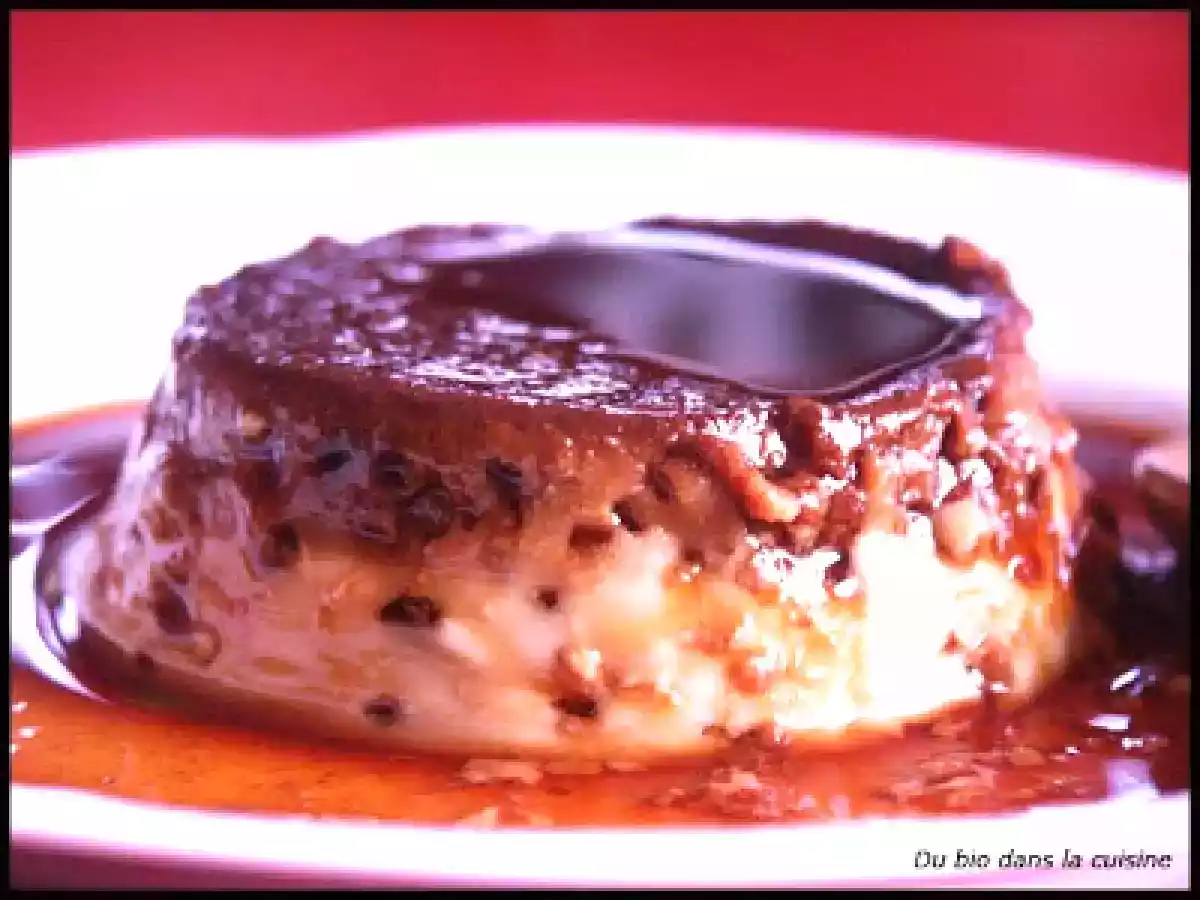 Crème renversée :crème de marrons vanillée et caramel