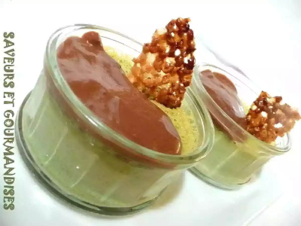 Crèmes brûlées pistache /chocolat et nougatine. - photo 2