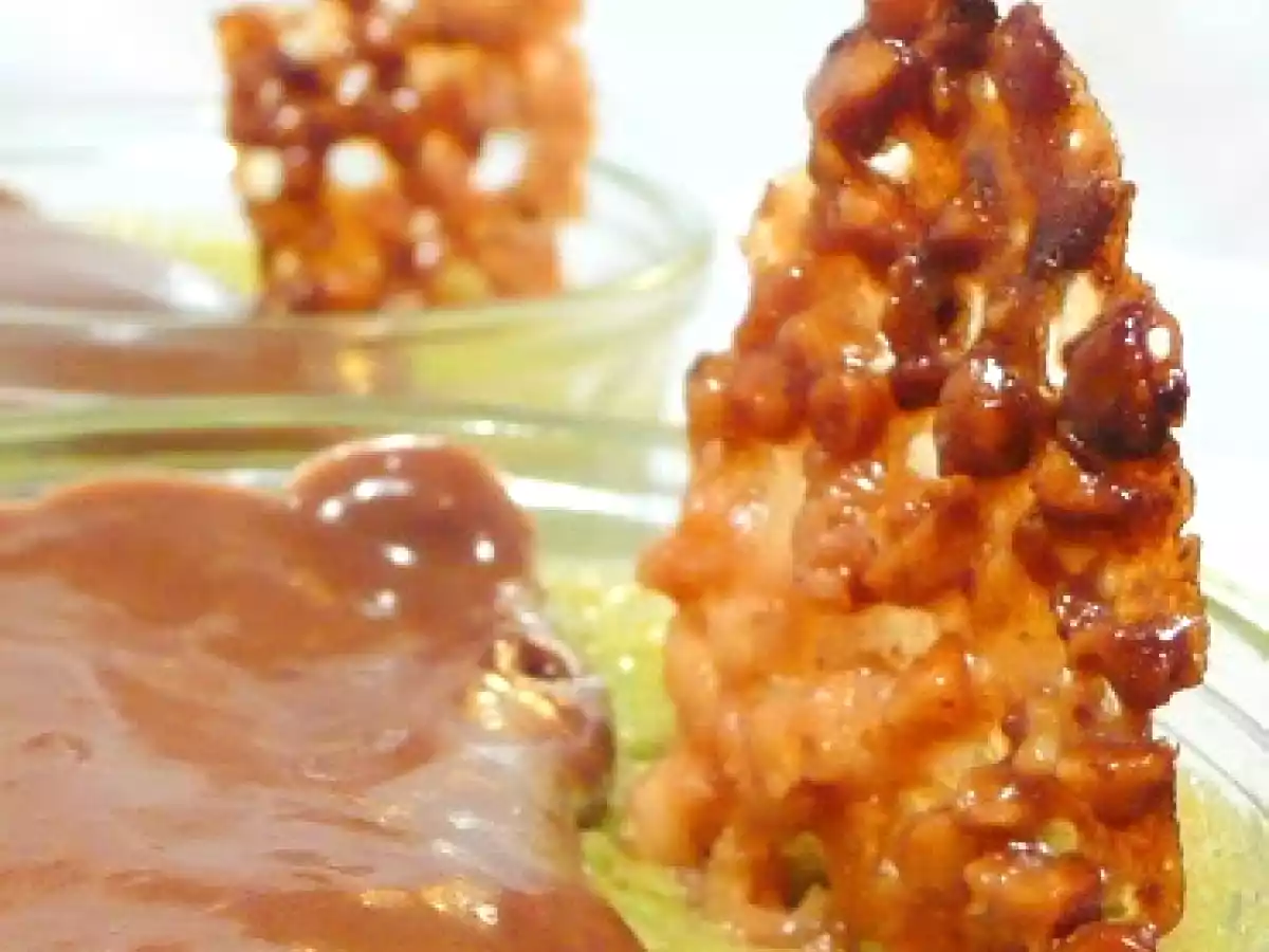 Crèmes brûlées pistache /chocolat et nougatine. - photo 3