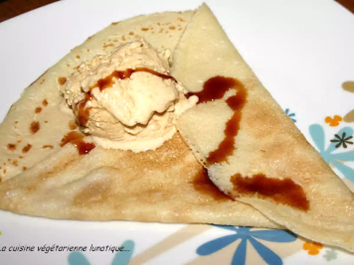 Crêpe au lait d'amandes et sa glace (sans oeuf) au pain d'épices - photo 2