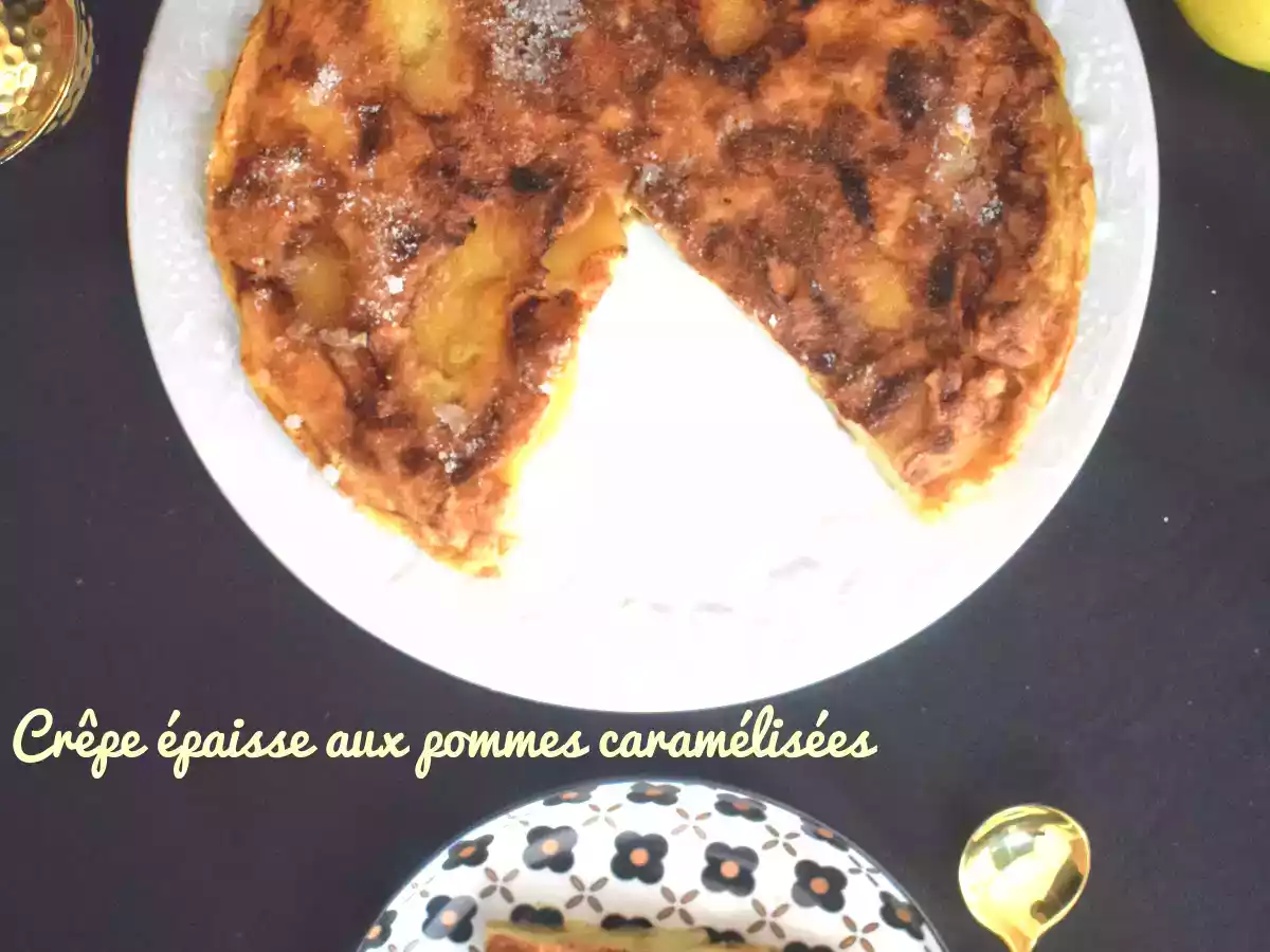 Crêpe épaisse aux pommes caramélisées ou Matefaim