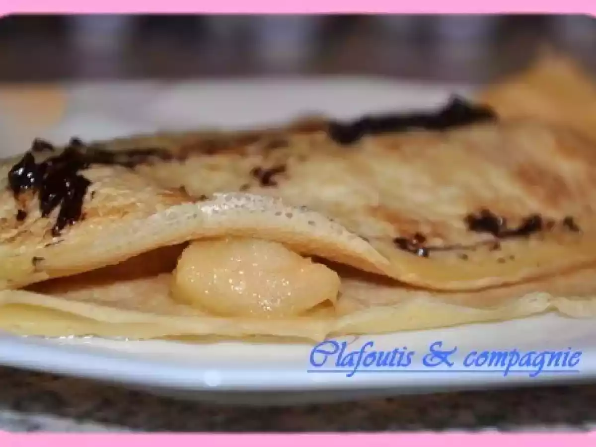 Crêpe farcie à la Poire & chocolat