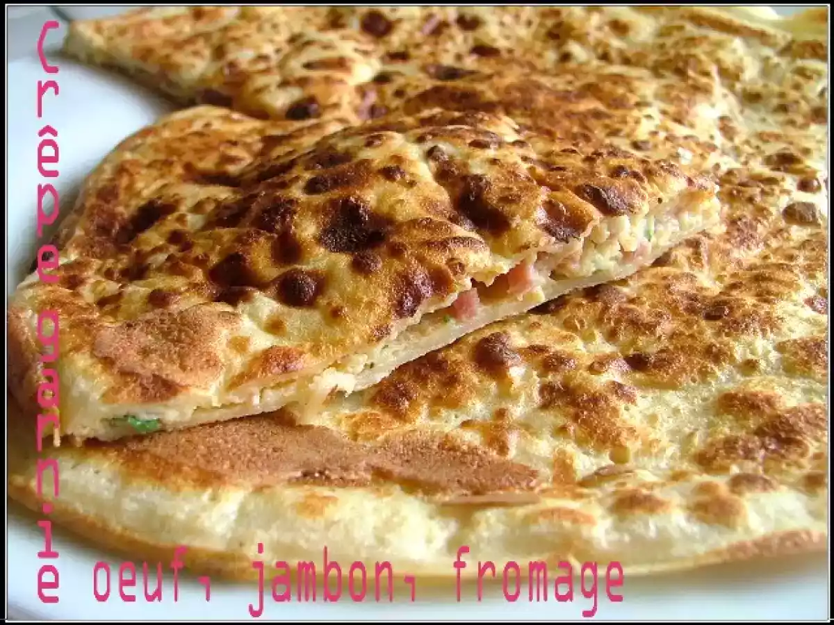 Crêpe garnie version salée (jambon, oeuf, fromage)