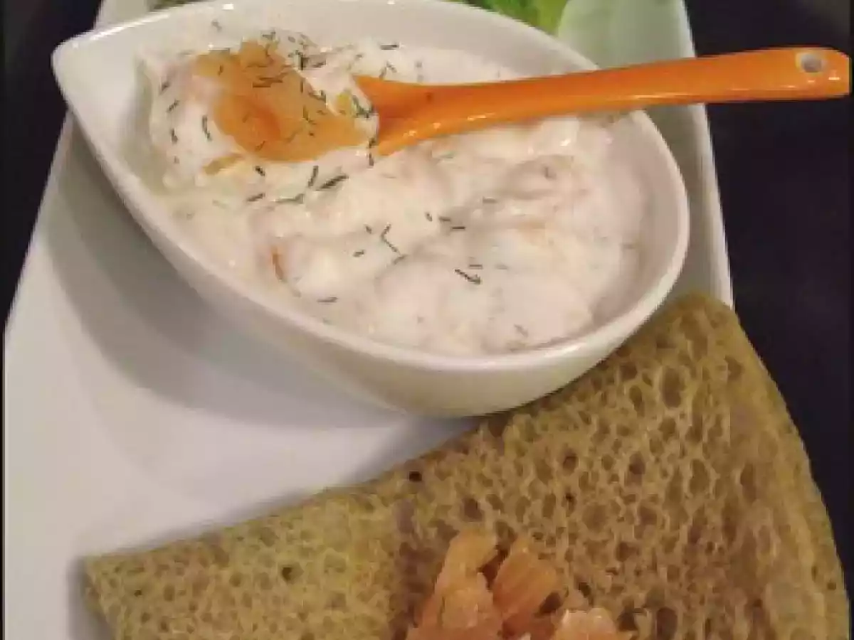Crêpe sarrasin au saumon fumé et fromage blanc - photo 2