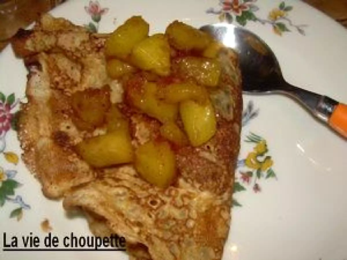 CRÊPES A L'ANANAS CARAMELISE