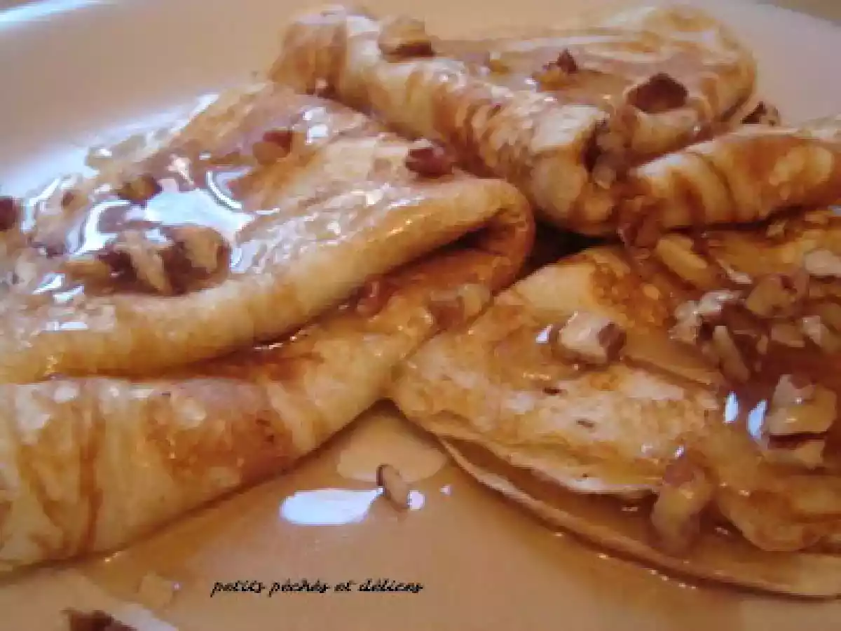 Crêpes au babeurre, sauce caramel à l'érable et aux pacanes - photo 2