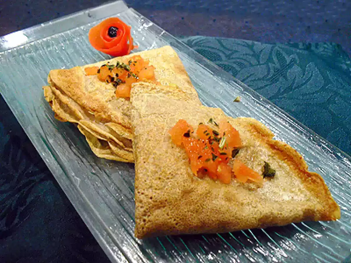 Crêpes au crabe et crevettes
