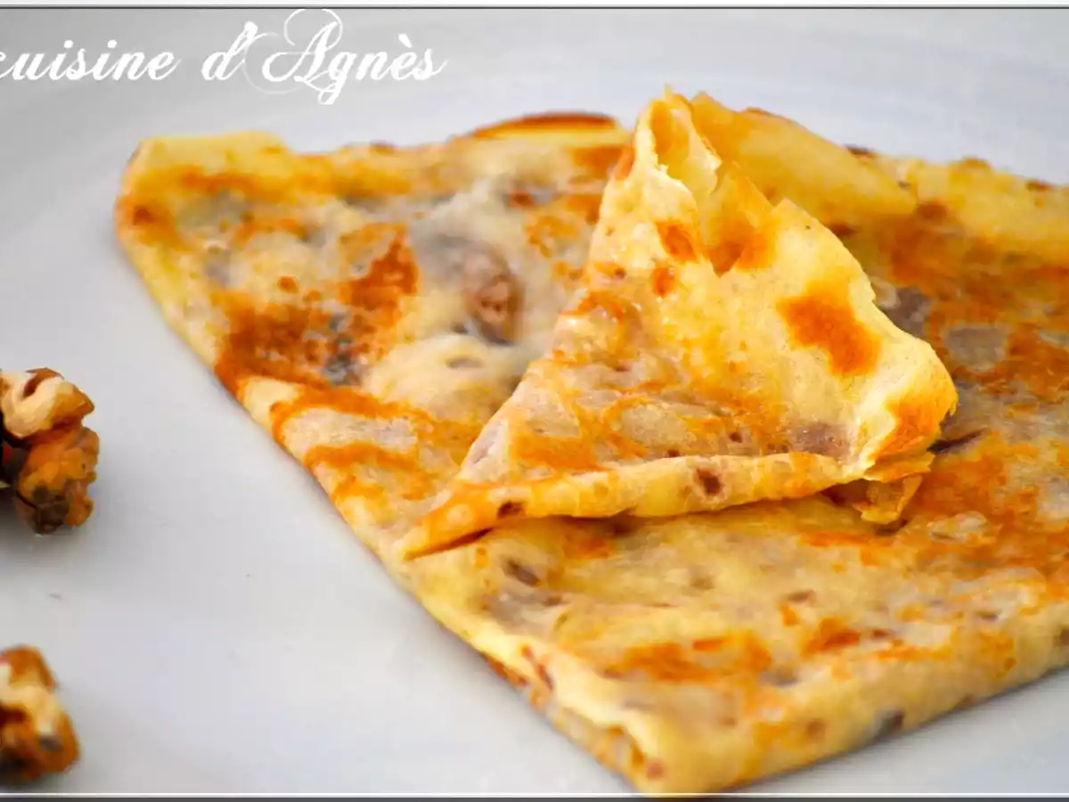 Crêpes au miel et aux noix