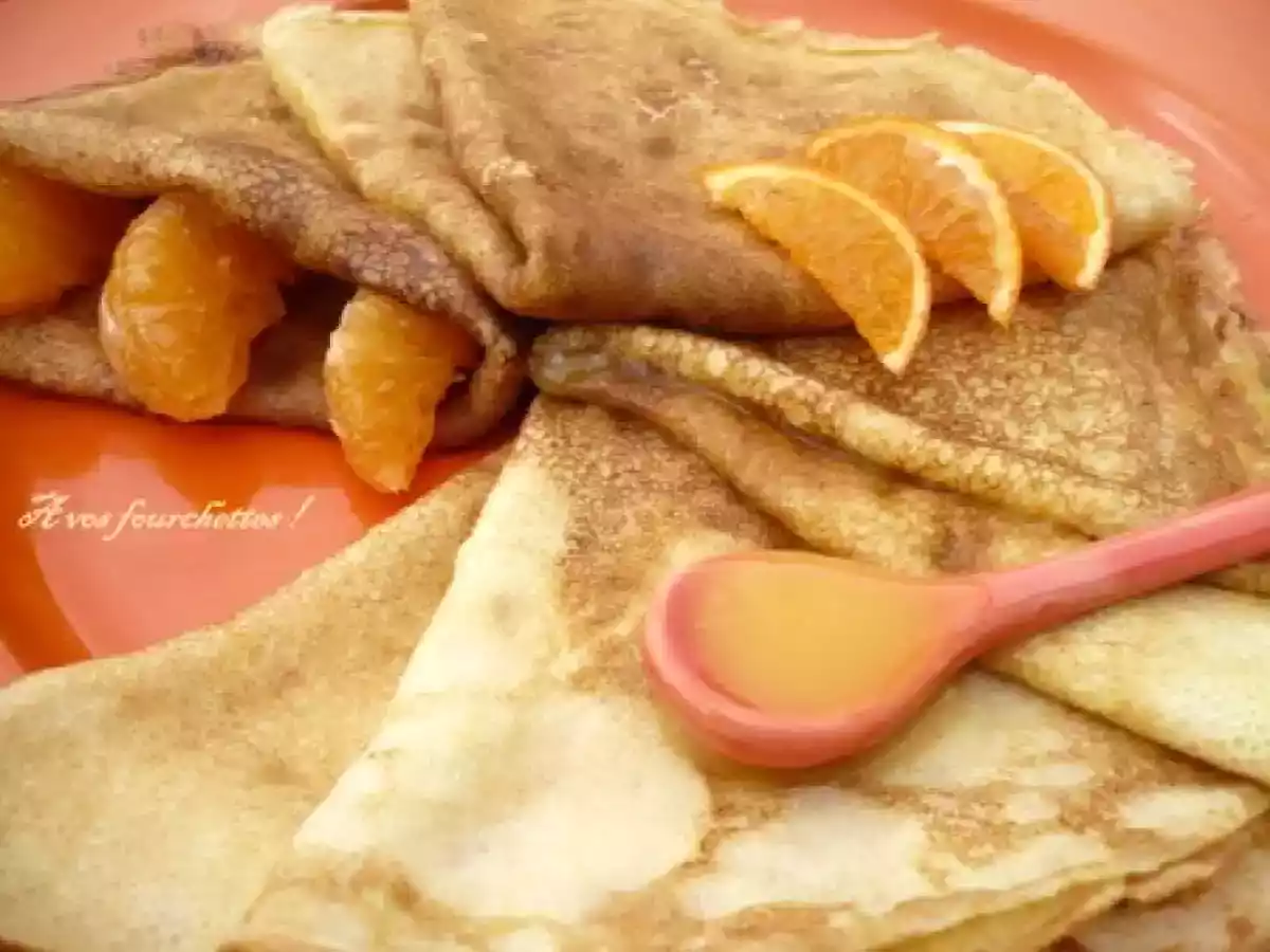 Crêpes aux clémentines ~ sauce à l'orange