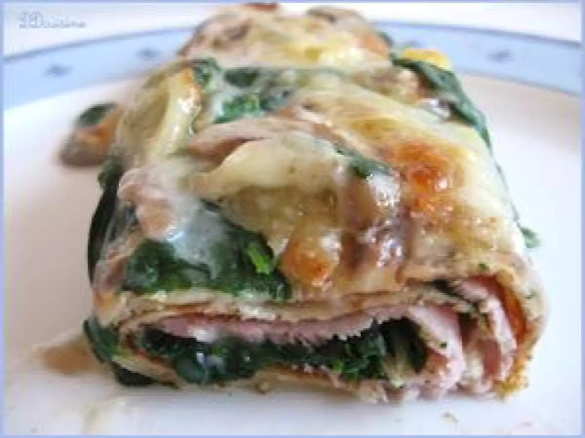 Crêpes aux épinards, au jambon et aux champignons - photo 2