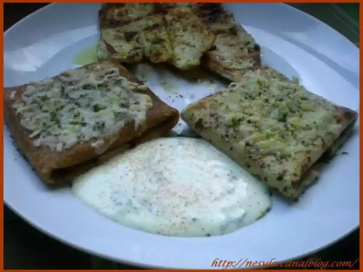 Crêpes aux Légumes et leur Sauce au Yaourt