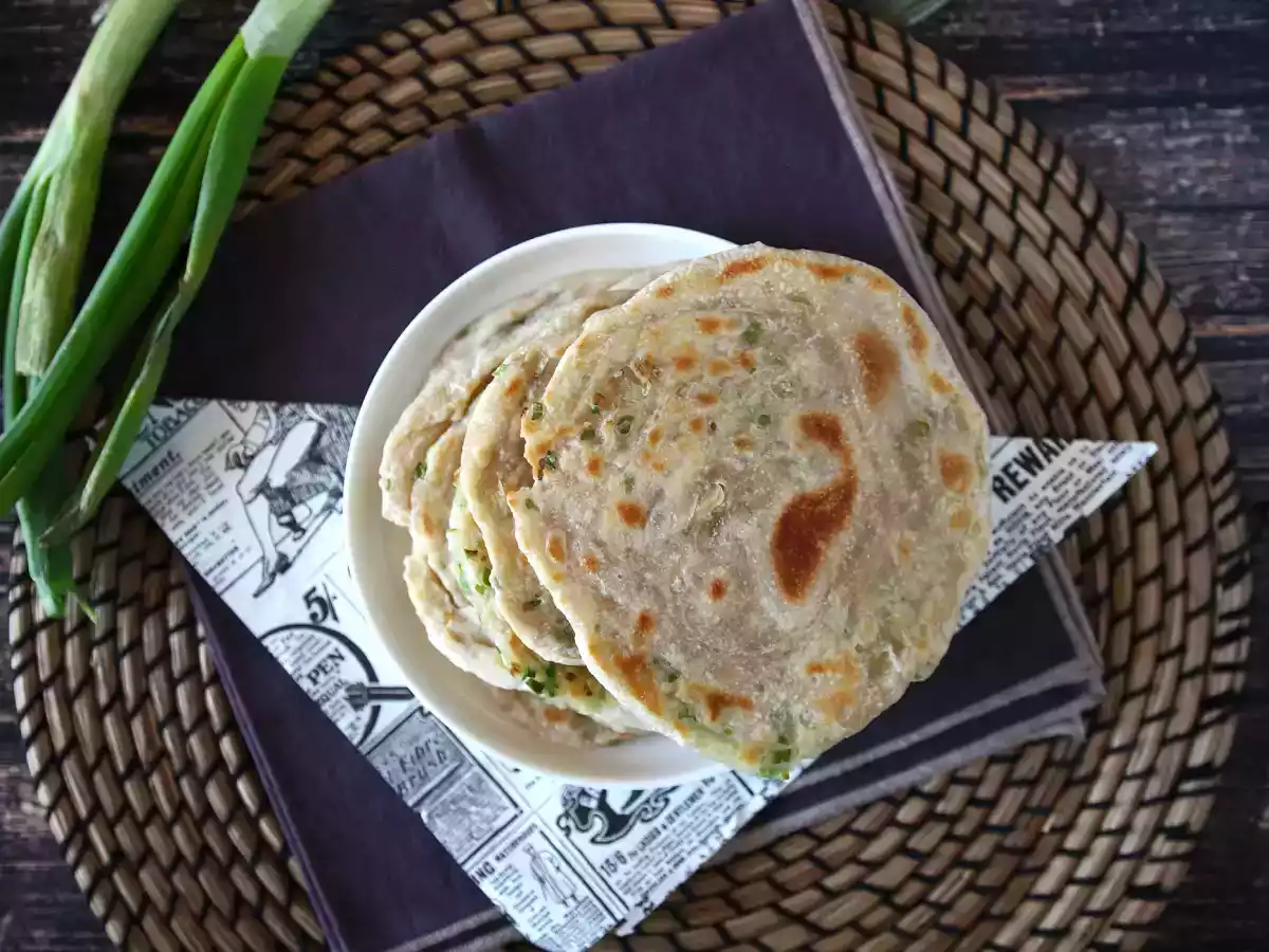 Crêpes chinoises aux oignons verts - Scallion pancakes - photo 5