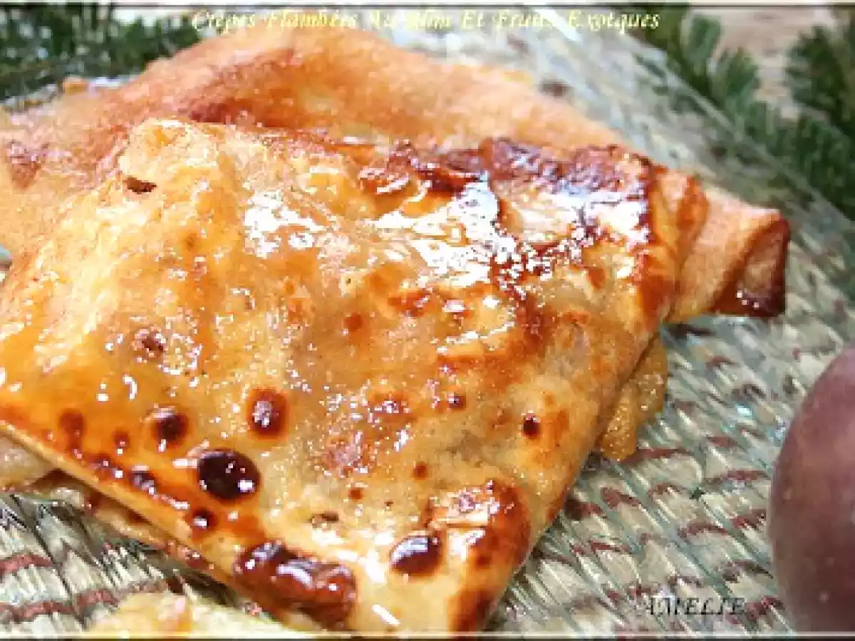 CREPES FLAMBEES AU RHUM, ANANAS CARAMELISE ET CREME PASSION - photo 2