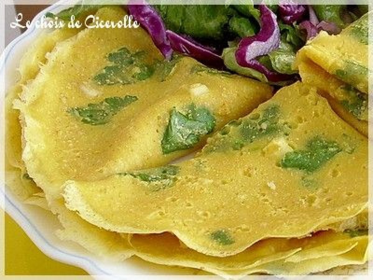 Recette de crèpes indiennes à la farine de pois chiche