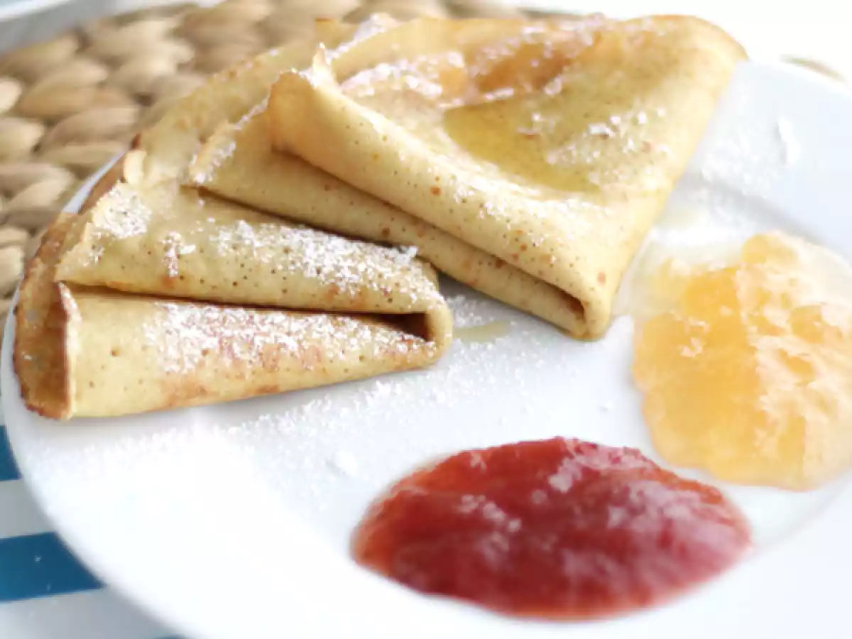 Crêpes légères, sans gluten et sans lait
