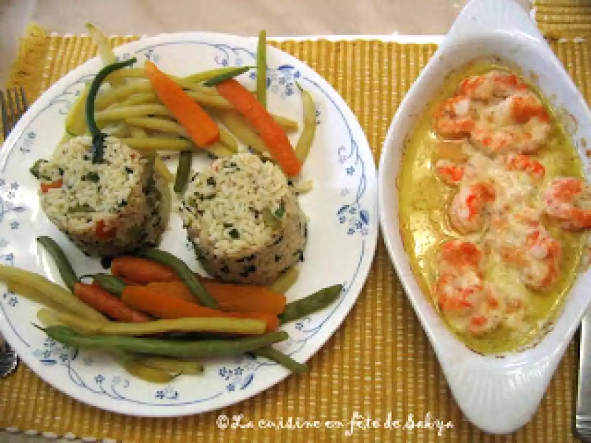 Crevettes à l'Ail et au Vin Blanc Gratinées - photo 2
